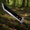 Buster Sword Replica inspired by Cloud Strife from Final Fantasy VII Remake with full-size metal blade for cosplay and collectors.