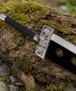 Buster Sword Replica inspired by Cloud Strife from Final Fantasy VII Remake with full-size metal blade for cosplay and collectors.