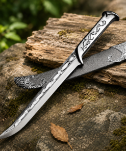 11" Fantasy Medieval Elvish Dagger with Decorative Scabbard | Handmade Collectible for Collection, Gift & Cosplay