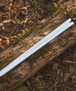 Chronicles of Narnia Prince Sword Replica featuring the Gold Rhindon design with a polished stainless steel blade and lion-head pommel.