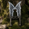 God of War Blades Replica inspired by Blades of Chaos twin swords with engraved stainless steel blades and decorative chains.