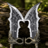 God of War Blades Replica inspired by Blades of Chaos twin swords with engraved stainless steel blades and decorative chains.