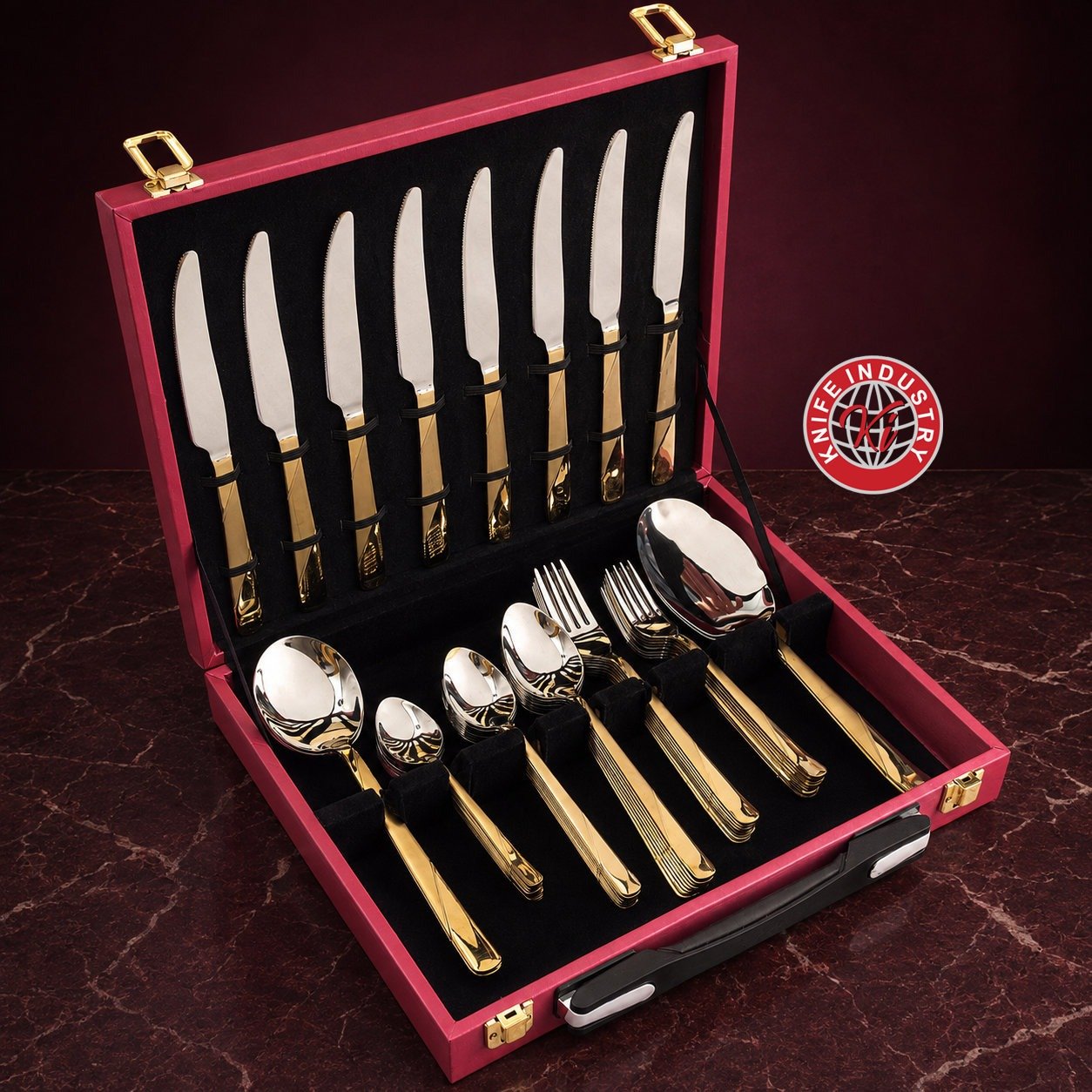 Executive Cutlery Box RP 3 HALF GOLD by Knife Industry - Image 4