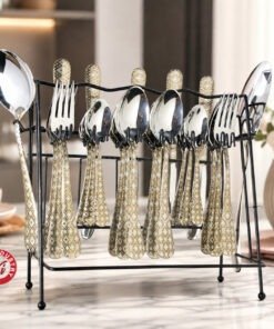 Alternative view of JEWEL LASER Cutlery Set with Stand by Knife Industry