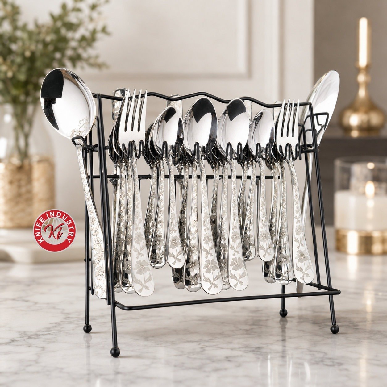 LM 1 LASER LASER Cutlery Set with Stand by Knife Industry - Image 2
