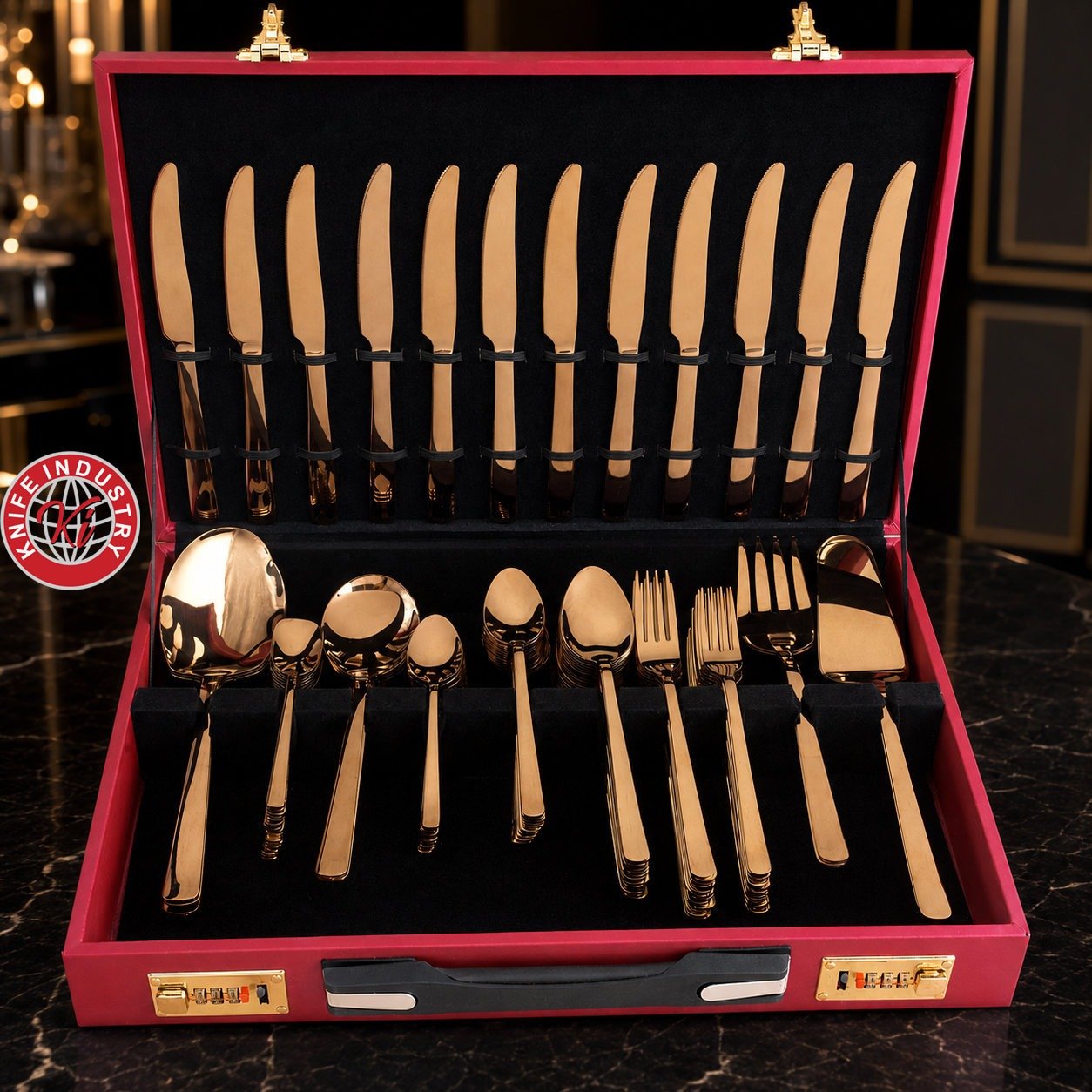 Blush RP0 Rose Gold Cutlery Set - Executive Box | Knife Industry - Image 2