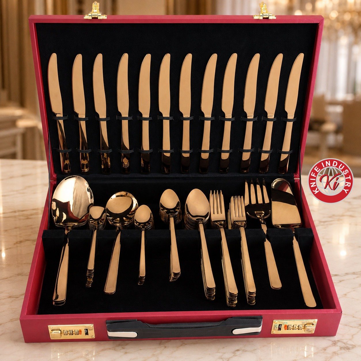 Blush RP0 Rose Gold Cutlery Set - Executive Box | Knife Industry - Image 4