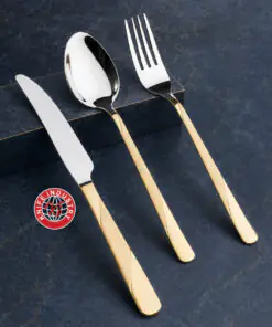 Duet RP3 Half Gold Cutlery Set - Executive Box | Knife Industry