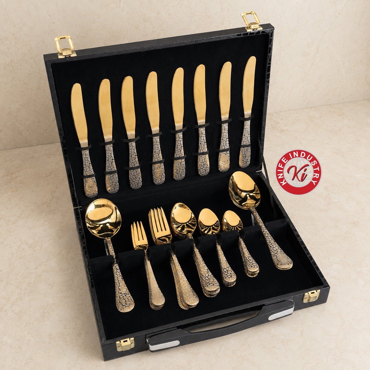 Pebble Gold Executive Cutlery Set | Knife Industry - Image 2