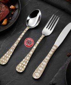 Jewel Cutlery Set with Stand - Laser Design | Knife Industry