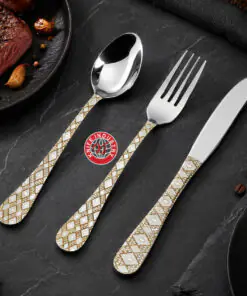 Jewel Cutlery Set with Stand - Laser Design | Knife Industry