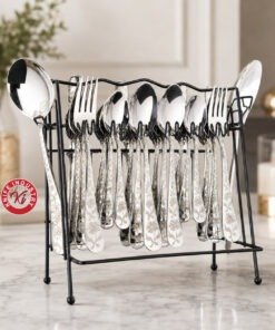 Alternative view of Mosaic LM1 Cutlery Set with Stand - Laser Design | Knife Industry