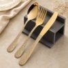 Lattice Gold Cutlery Set - Mini Gift Box | Knife Industry