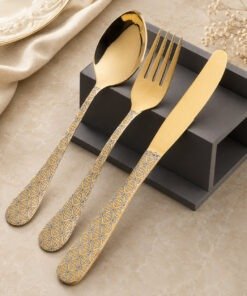 Lattice Gold Cutlery Set - Mini Gift Box | Knife Industry