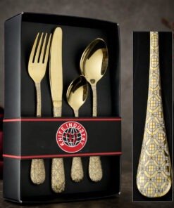 Alternative view of Lattice Gold Cutlery Set - Mini Gift Box | Knife Industry