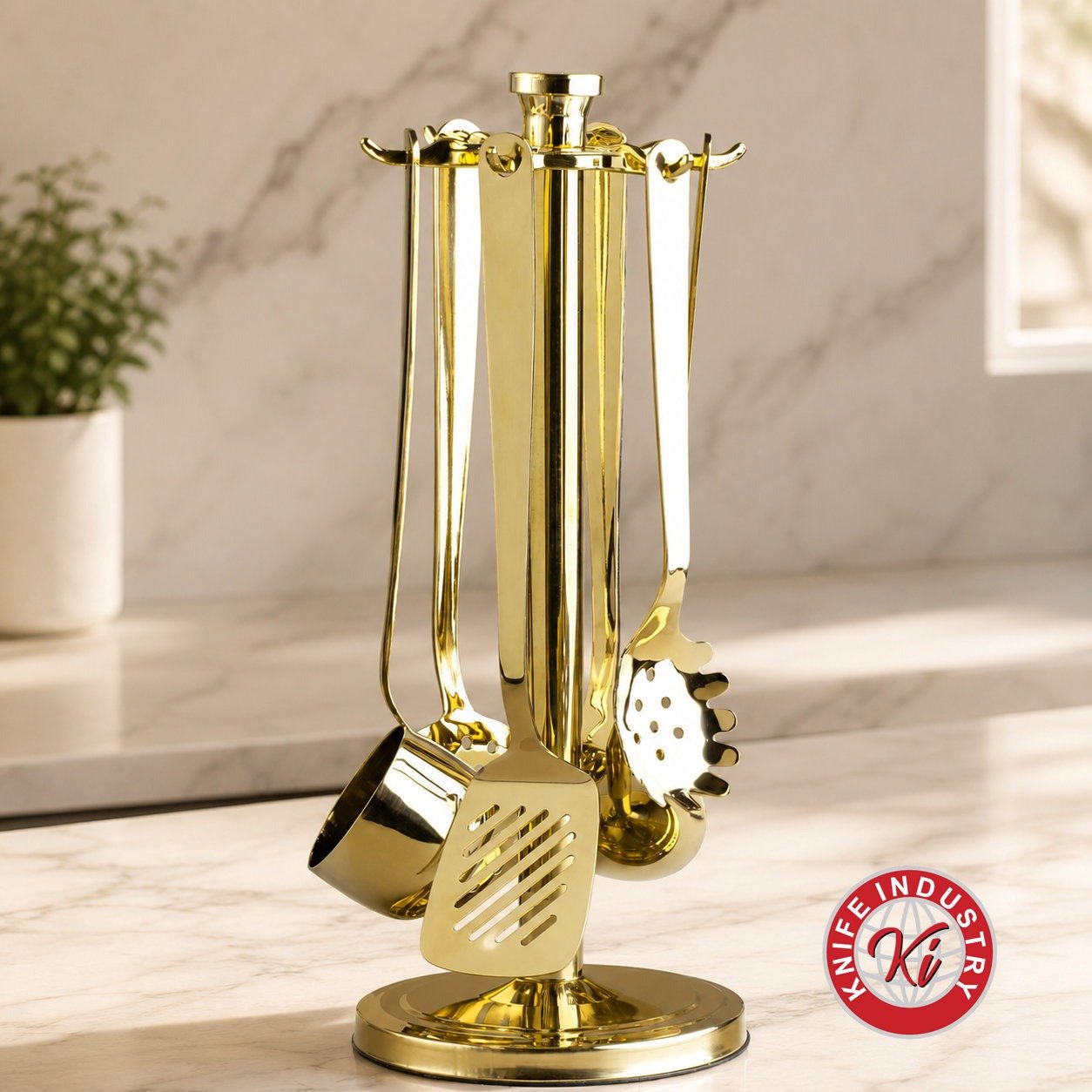 Omega Gold Kitchen Utensil Set - 13 Inch, 7 Pieces | Knife Industry