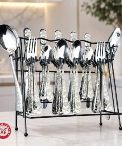 Pebble Cutlery Set with Stand - Laser Design | Knife Industry