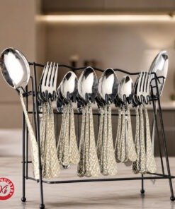 Lattice Cutlery Set with Stand - Laser Design | Knife Industry